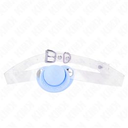 KINK - LIGHT BLUE PACIFIER SHAPED GAG 5.5 x 4 CM ADJUSTABLE 43-60 CM - D-240822