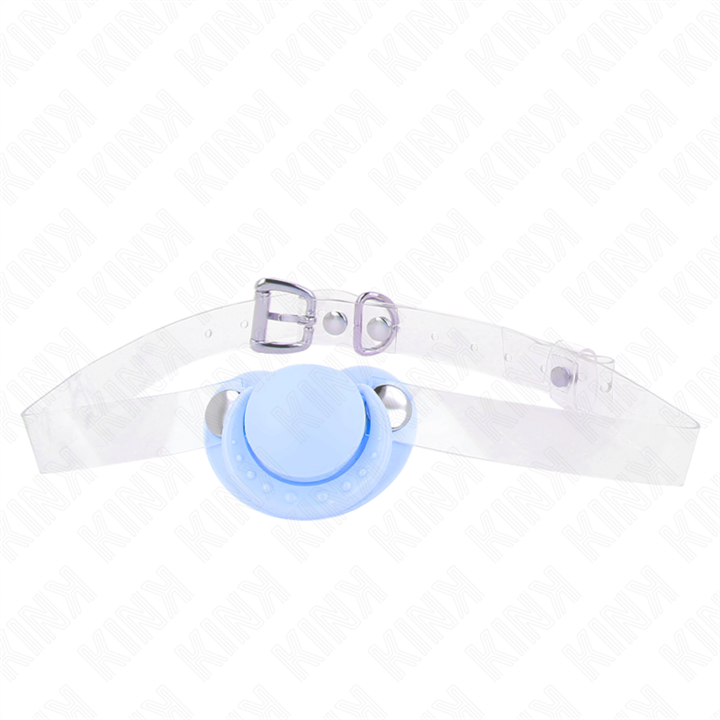 KINK - LIGHT BLUE PACIFIER SHAPED GAG 5.5 x 4 CM ADJUSTABLE 43-60 CM - D-240822