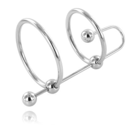 METAL HARD - EXTREME RING WITH URETHRAL STOP - D-205390