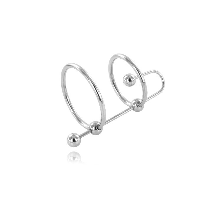 METAL HARD - EXTREME RING WITH URETHRAL STOP - D-205390