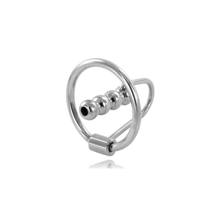 METAL HARD - GLAND RING WITH URETHRAL PLUG 30MM - D-205397