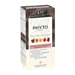 Phyto, Phytocolor, Permanent Hair Dye, 4.77 Intense Chestnut Brown, 50 ml