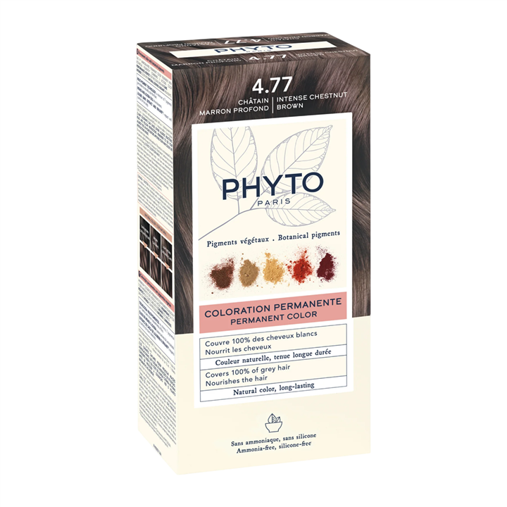 Phyto, Phytocolor, Permanent Hair Dye, 4.77 Intense Chestnut Brown, 50 ml