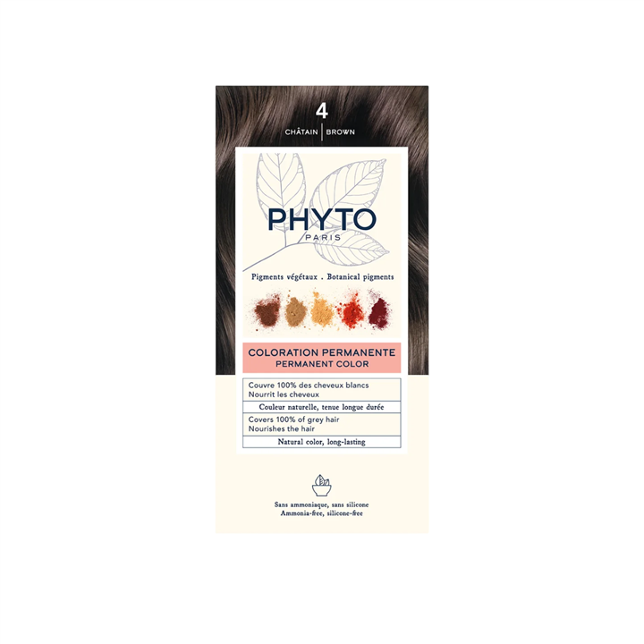 Phyto, Phytocolor, Permanent Hair Dye, 4 Brown, 50 ml