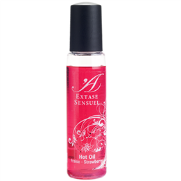 EXTASE SENSUAL - STRAWBERRY STIMULATING OIL HEAT TRIP 35 ML - D-205219 - Teknashop Ltd
