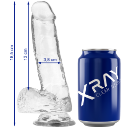 X RAY - CLEAR COCK WITH BALLS 18.5 CM -O- 3.8 CM - D-224101