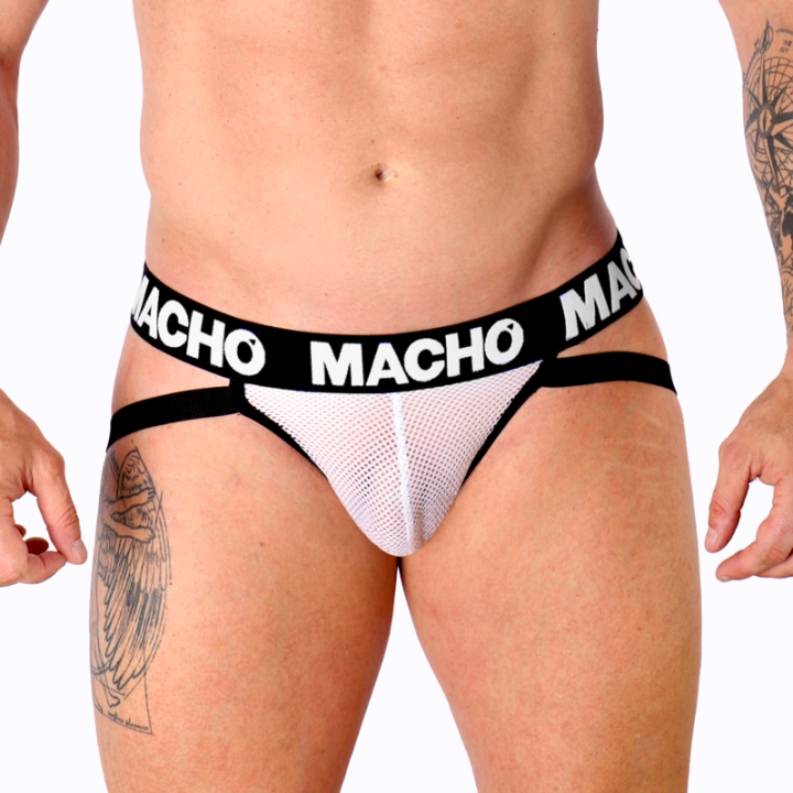 MACHO - MX26X1 JOCK GRID WHITE XL - D-236860 - Teknashop Ltd