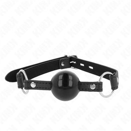 KINK - TPE BALL 4 CM GAG WITH BLACK LOCK 60 x 2 CM - D-240862 - Teknashop Ltd