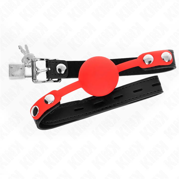 KINK - SILICONE BALL 4 CM GAG WITH LOCK 60 x 2 CM - D-240878
