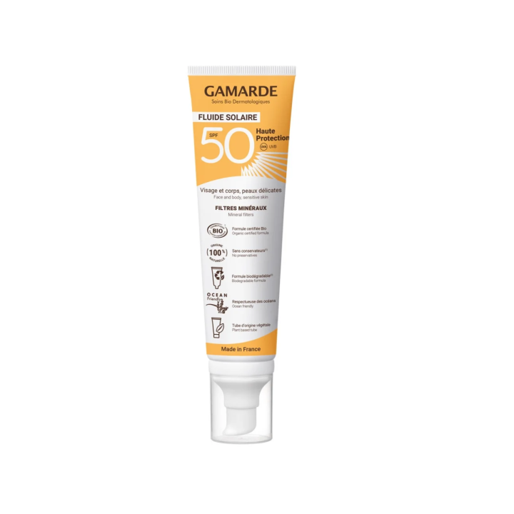 Gamarde, Gamarde, Bio, Sun Protection, Sunscreen Cream, For Face & Body, SPF 50, 100 ml