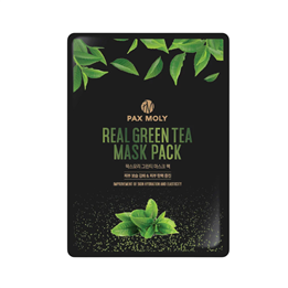 PaxMoly, Real Green Tea, Hydration & Elasticity, Sheet Mask, For Face, 25 ml