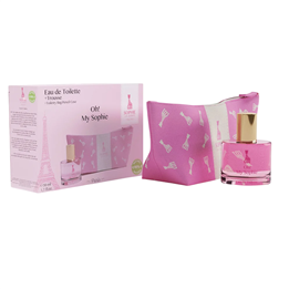 Set Sophie la Girafe: Oh! My Sophie, Eau De Toilette, For Women, 50 ml + Sophie La Girafe, Travel, GWP Textile Pouch, Pink