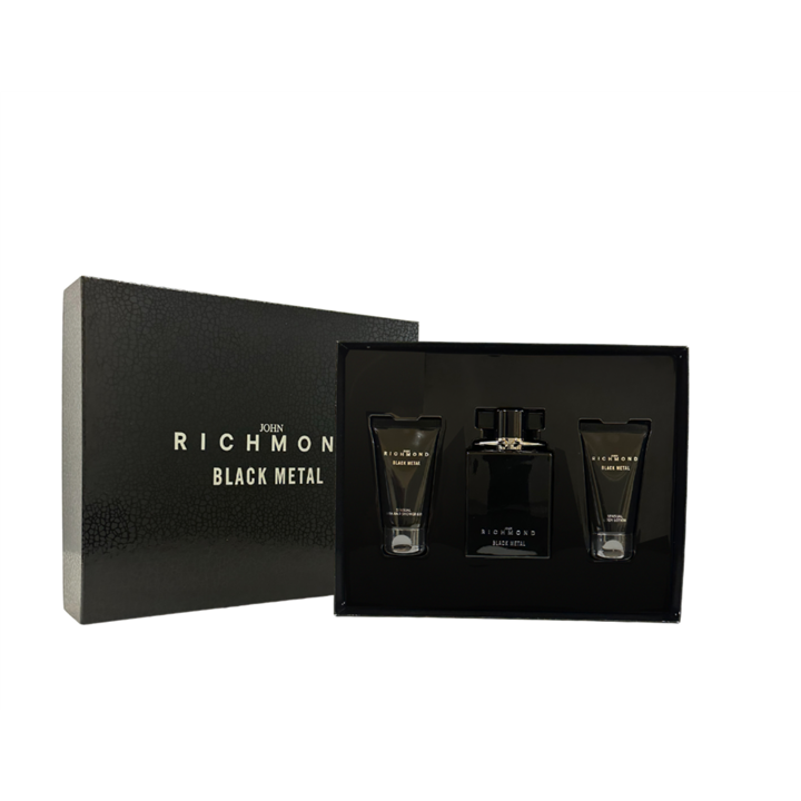 Set John Richmond: Black Metal, Natural, Cleansing, Shower Gel, 50 ml + Black Metal, Body Lotion, 50 ml + Black Metal, Eau De Pa