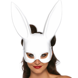 LEG AVENUE - MASQUERADE RABBIT MASK WHITE - D-218022 - Teknashop Ltd