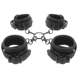 FETISH SUBMISSIVE - SET OF HAND AND ANKLE HANDCUFFS WITH NOPRENE LINING - D-218901 - Teknashop Ltd