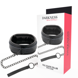 DARKNESS - BLACK NECKLACE WITH CHAIN - D-221155 - Teknashop Ltd