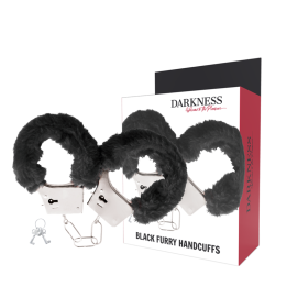 DARKNESS - BLACK LINED METAL HANDCUFFS - D-221226