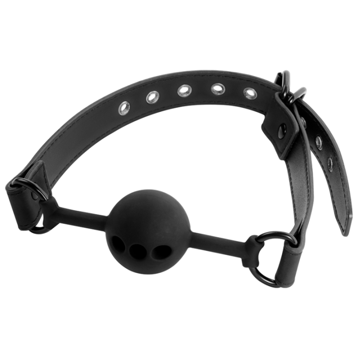 FETISH SUBMISSIVE BONDAGE - BREATHABLE SILICONE BALL GAG - D-237016 - Teknashop Ltd