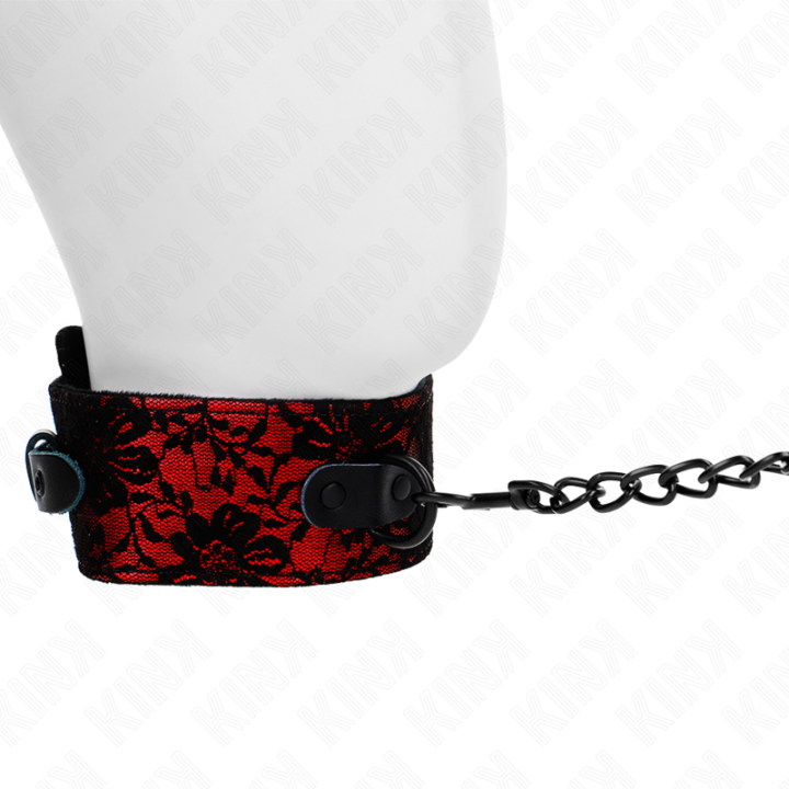 KINK - LACE NECKLACE WITH BELT WITH REAL LEATHER BELT 105 CM / 44 X 5.5 CM - D-240757