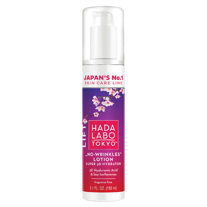 Hada Labo Tokyo, No-Wrinkles, Hyaluronic Acid, Anti-Wrinkle & Moisturizing, Day, Lotion, Face, 150 ml - Teknashop Ltd