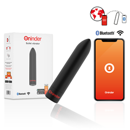 ONINDER - BERLIN BULLET VIBRATOR BLACK 9 MODES 8.5 X 2 CM - FREE APP - D-238136 - Teknashop Ltd