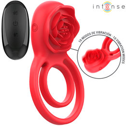 INTENSE - GAIL STIMULATOR ROSE 10 VIBRATIONS RED REMOTE CONTROL - D-241974