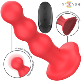 INTENSE - CODY VIBRATOR WITH SUCTION CUP RED REMOTE CONTROL - D-241975