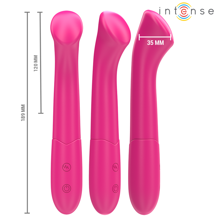INTENSE - PATY VIBRATOR 19 CM FLEXIBLE 10 VIBRATIONS MODEL 2 PINK - D-242087