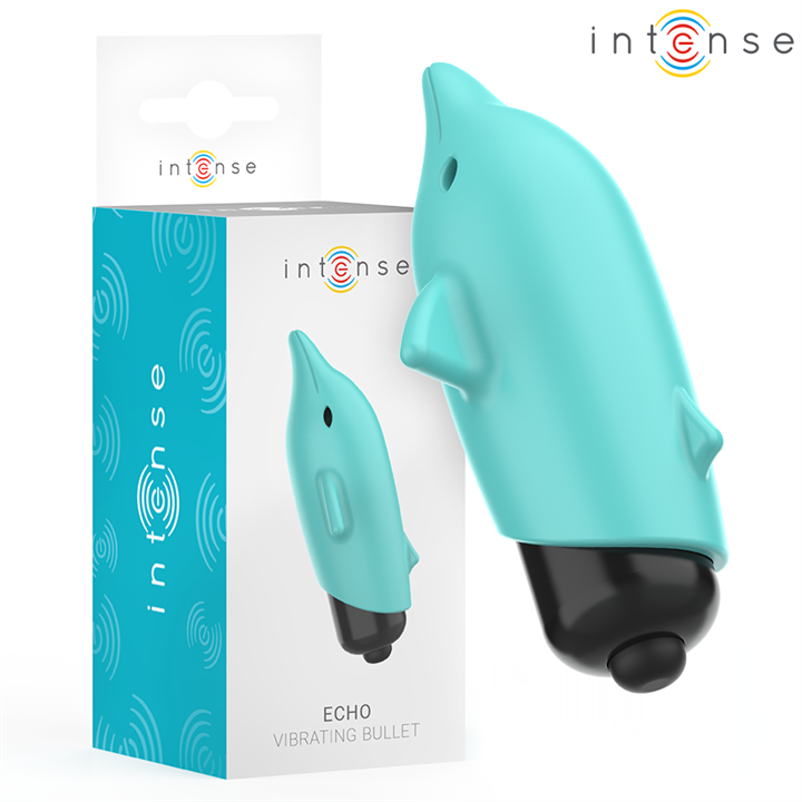 INTENSE - ECHO VIBRATING BULLET DOLPHIN BLUE 8 X 4.7 CM - D-243334