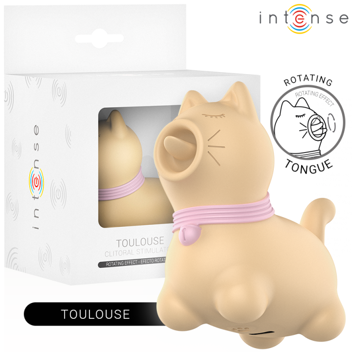 INTENSE - TOULOUSE STIMULATOR WITH 360º ROTATING TONGUE YELLOW - D-244066