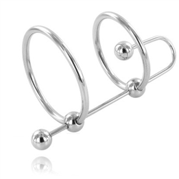 METAL HARD - EXTREME RING WITH URETHRAL STOP - D-205390 - Teknashop Ltd