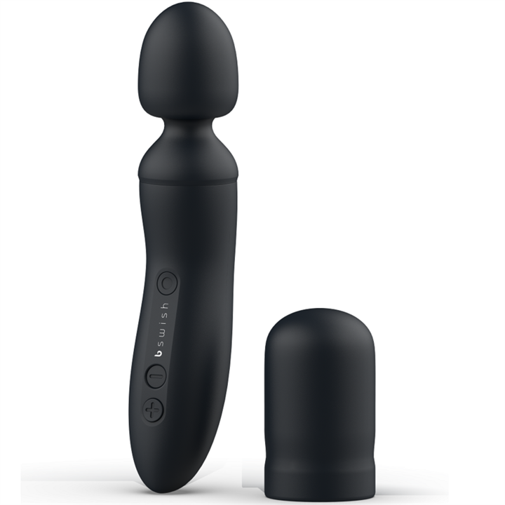 B SWISH - BTHRILLED VIBRATOR WAND PREMIUM BLACK - D-233259 - Teknashop Ltd