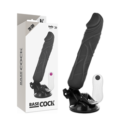 BASECOCK - REALISTIC VIBRATOR REMOTE CONTROL BLACK 20 CM -O- 4 CM - D-223005