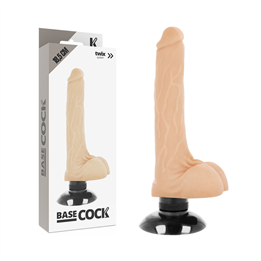 BASECOCK - REALISTIC VIBRATOR 2-1 FLESH 18.5 CM -O- 4 CM - D-223027