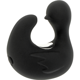 BLACK&SILVER - DUCKYMANIA RECHARGEABLE SILICONE STIMULATING DUCK THIMBLE - D-224111