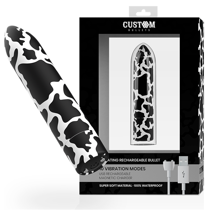 CUSTOM BULLETS - RECHARGEABLE COW MAGNETIC 10 INTENSITIES - D-225614