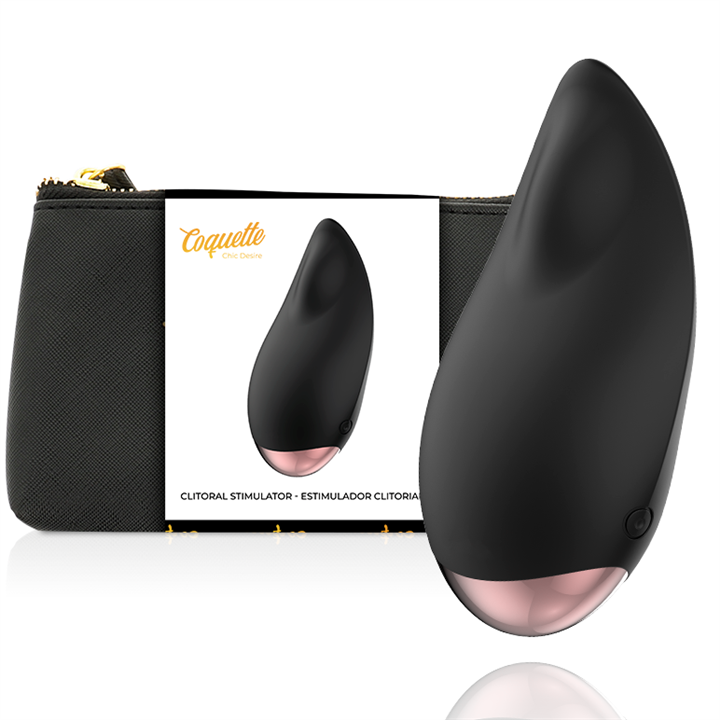 COQUETTE CHIC DESIRE - CLITORIAL STIMULATOR BLACK / GOLD DROP - D-225734