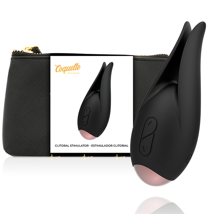 COQUETTE CHIC DESIRE - CLITORIAL STIMULATOR BLACK / GOLD FLOWER - D-225735