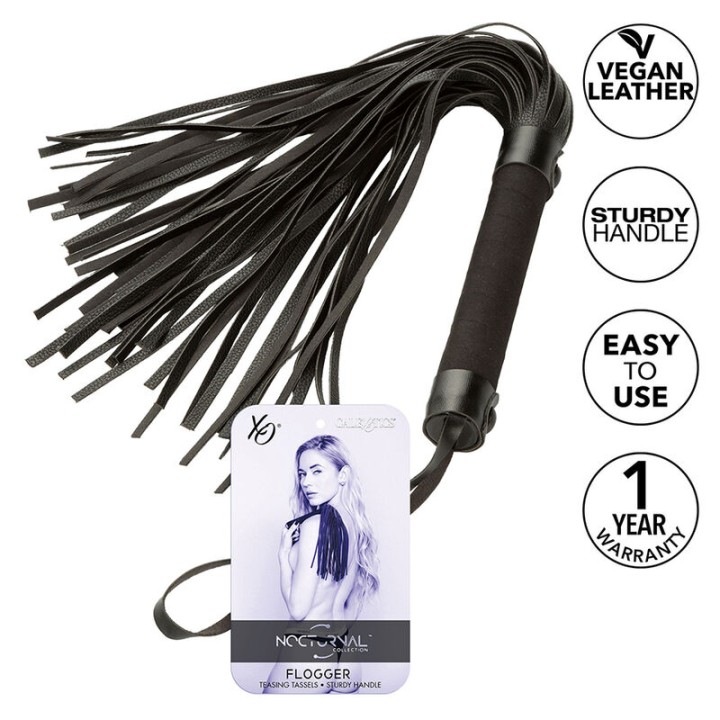 CALEXOTICS - NOCTURNAL FLOGGER LEATHER BLACK - D-241428 - Teknashop Ltd