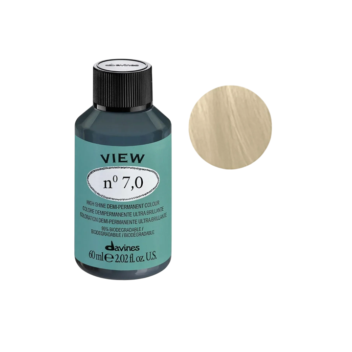 Davines, View, Demi-Permanent Hair Dye, 7.0 , 60 ml