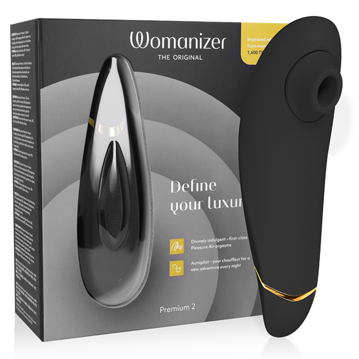 WOMANIZER - PREMIUM 2 CLITORAL STIMULATOR BLACK - D-235671