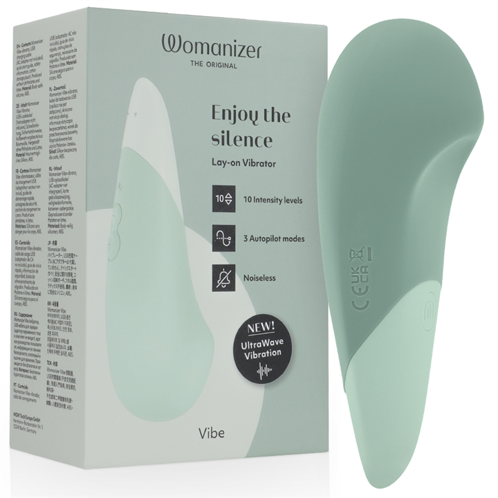WOMANIZER - VIBE LAY-ON SILENT VIBRATOR SAGE - D-245106