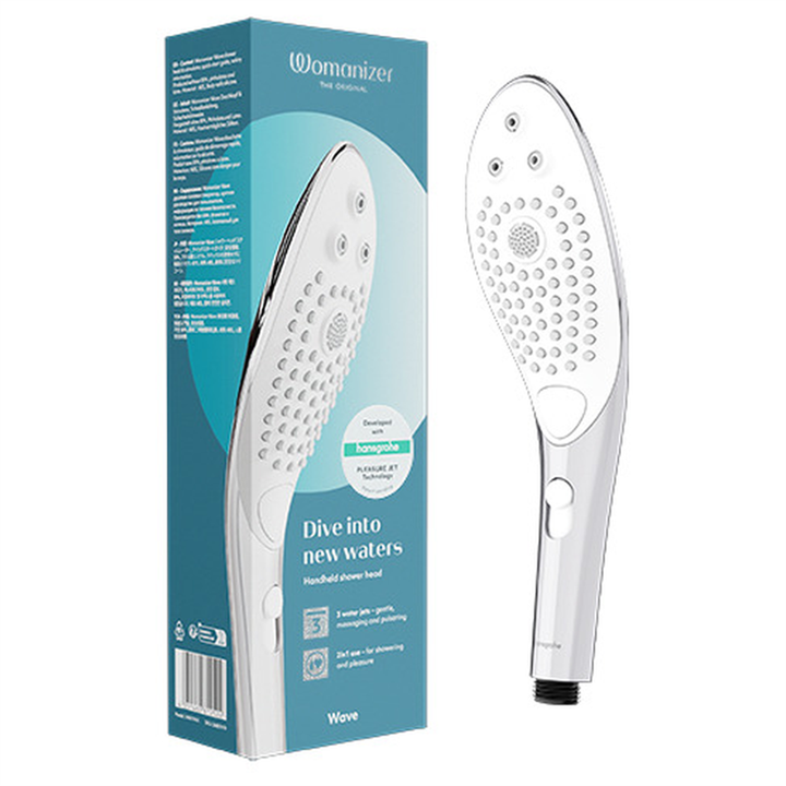 WOMANIZER - WAVE CLITORAL STIMULATING SHOWER HEAD CHROME - D-245110