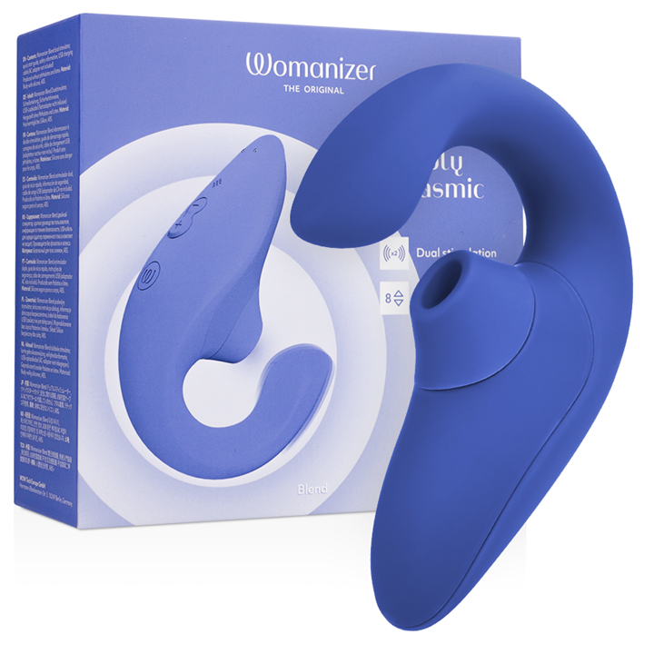 WOMANIZER - BLEND RABBIT VIBRATOR STIMULATOR VIBRANT BLUE - D-245100