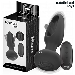 ADDICTED TOYS - ANAL PLUG WITH VIBRATING TONGUE AND REMOTE CONTROL - D-244528