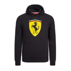 FERRARI SIZE XL MENS HOODED SWEAT BLACK