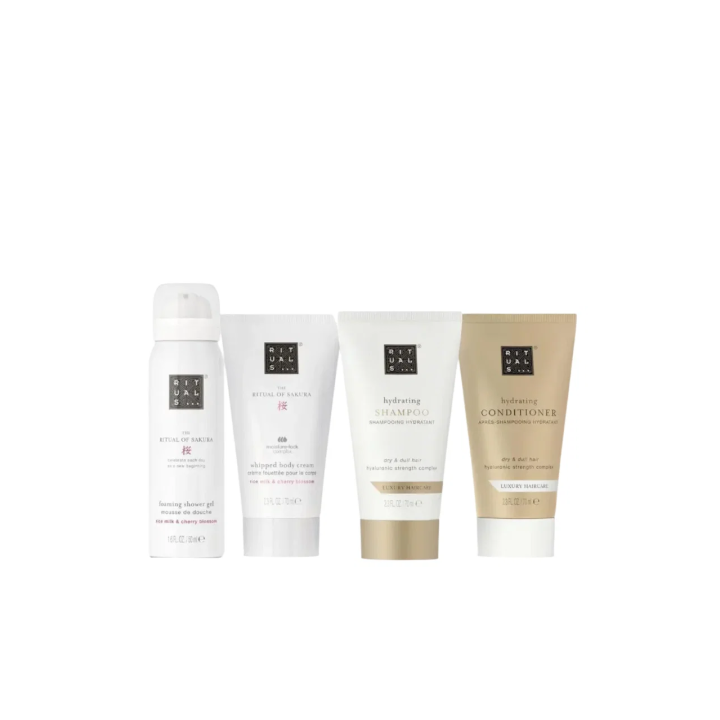 Set Rituals: The Ritual Of Sakura, Shower Mousse, 50 ml + The Ritual Of Sakura, Hydrating, Body Cream, 70 ml + The Ritual Of Sak
