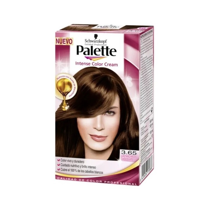 Schwarzkopf Palette Intense Color Cream 3.65 Brown Chocolat  - unisex - Teknashop Ltd