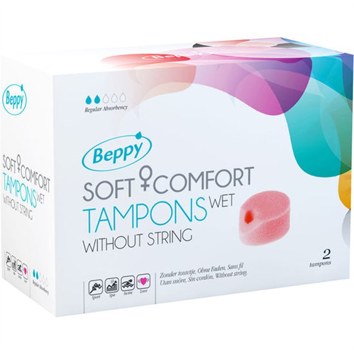 BEPPY - SOFT COMFORT TAMPONS WET 2UNITS - D-219519 - Teknashop Ltd