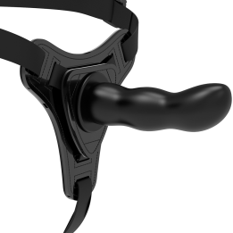 FETISH SUBMISSIVE HARNESS - BLACK SILICONE G-SPOT 16 CM - D-221303
